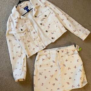 Matching Denim Floral Set